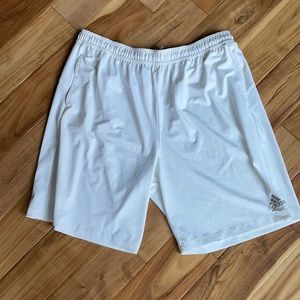 Adidas white climalite shorts